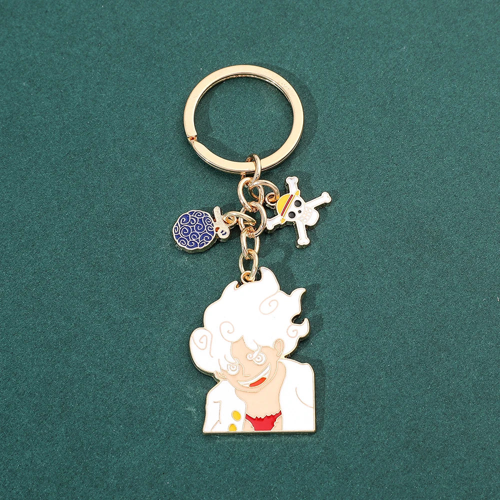 One Piece Keychain - Monkey D. Luffy Gear 5 Nika (Enamel)