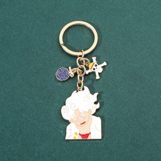 One Piece Keychain - Monkey D. Luffy Gear 5 Nika (Enamel)