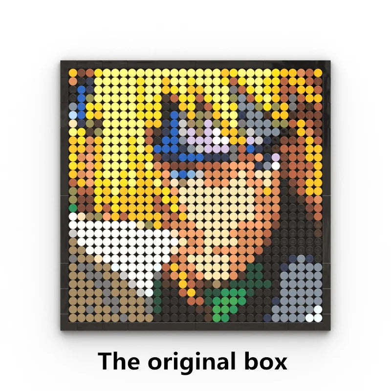 Mozaikowy obraz pixel art One Piece – Portret Roronoa Zoro (klocki)