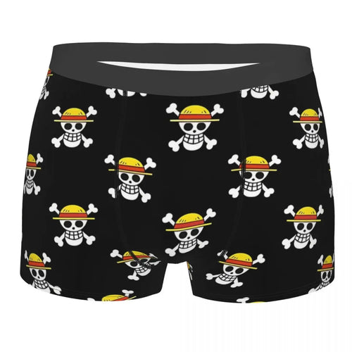 One Piece-boxershorts – klassiskt Jolly Roger-mönster (svart)