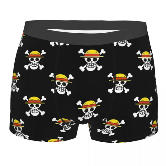One Piece-boxershorts – klassiskt Jolly Roger-mönster (svart)