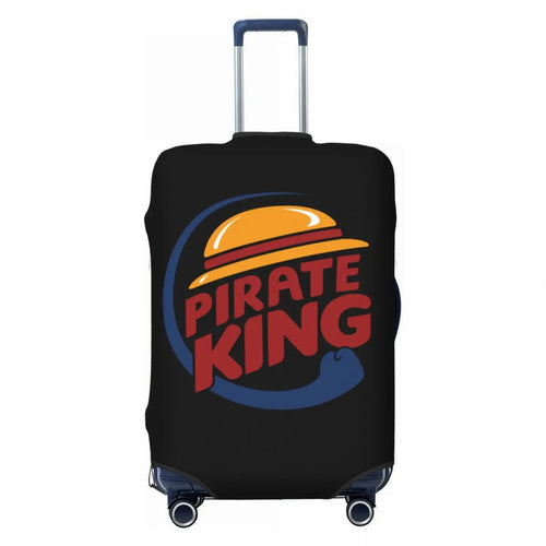 One Piece Suitcase Cover - "PIRATE KING" Inscription (Logo Style)