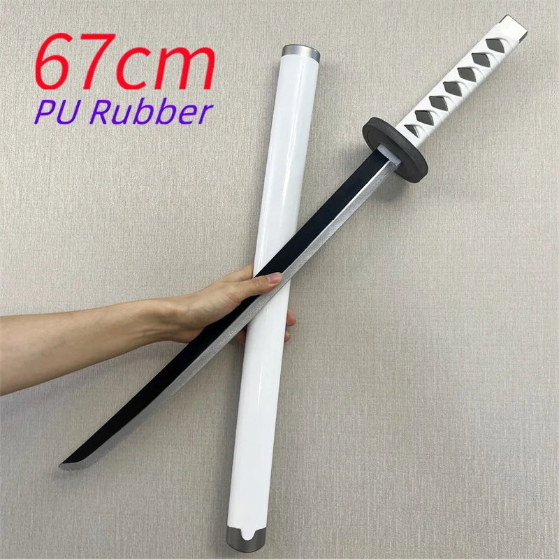 One Piece-cosplaykatana – svärdet Wado Ichimonji (67cm, vitt, PU-skum)