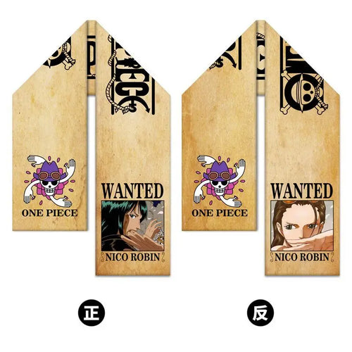Szalik One Piece – Elegancka Nico Robin z plakatu „Wanted”