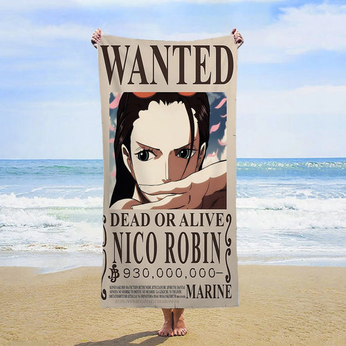 One Piece Beach Towel - Wanted Nico Robin (Devil Child)