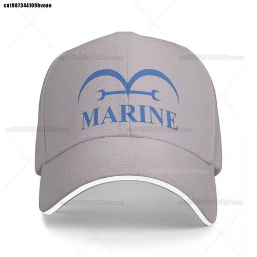 One Piece Marine-keps – antracitgrå (broderad logotyp)