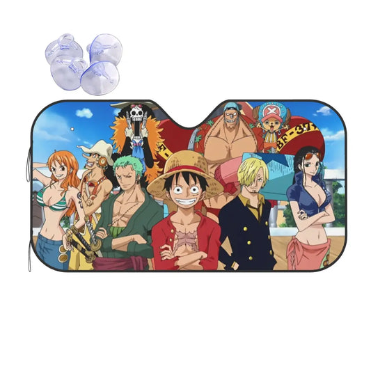 One Piece Car Sunshade - Usopp Sogeking Portrait (Side Window)