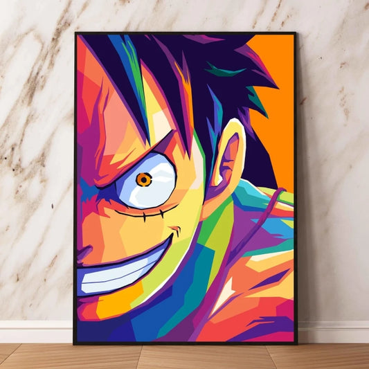 Obraz pop-art One Piece – Monkey D. Luffy z zdeterminowanym spojrzeniem