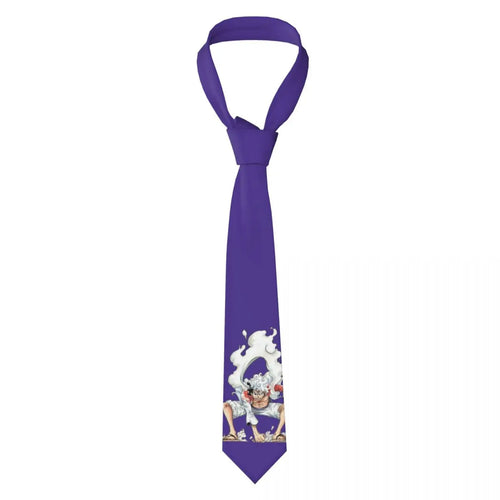 One Piece Tie – Luffy on Purple Background