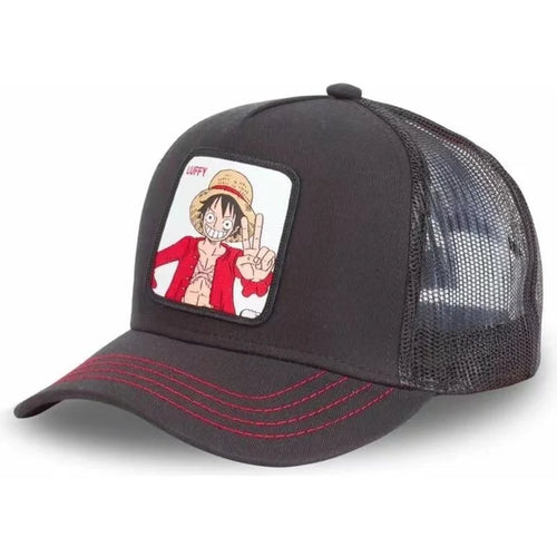 Czapka trucker One Piece – Luffy czerwona