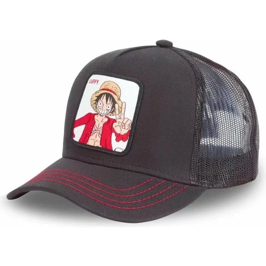 Czapka trucker One Piece – Luffy czerwona