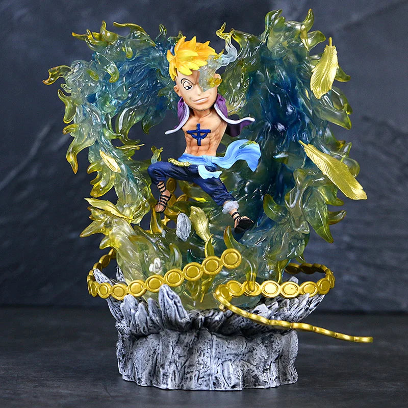 One Piece Statue - Marco the Phoenix (Blue Flame Effects)
