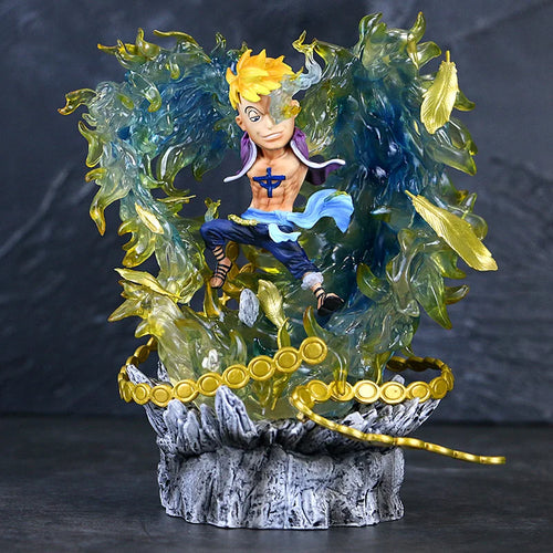 One Piece Statue - Marco the Phoenix (Blue Flame Effects)