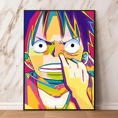 Obraz pop-art One Piece – Luffy z nosem