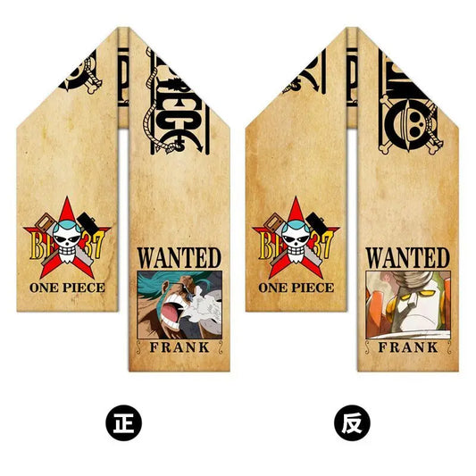 Szalik One Piece – Franky Cyborg z plakatem „Wanted”