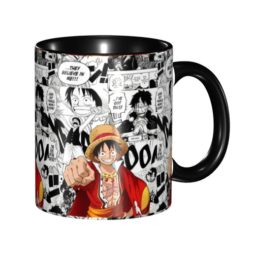 One Piece Mug - Black-and-White Manga Collage