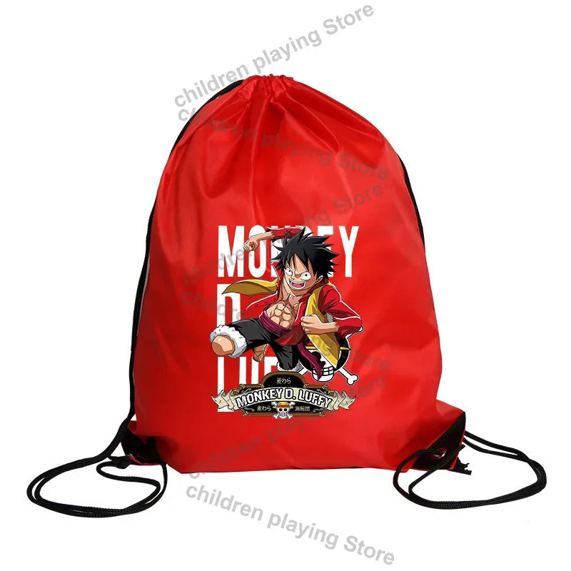 One Piece Drawstring Bag – Monkey D. Luffy Red Wanted Poster