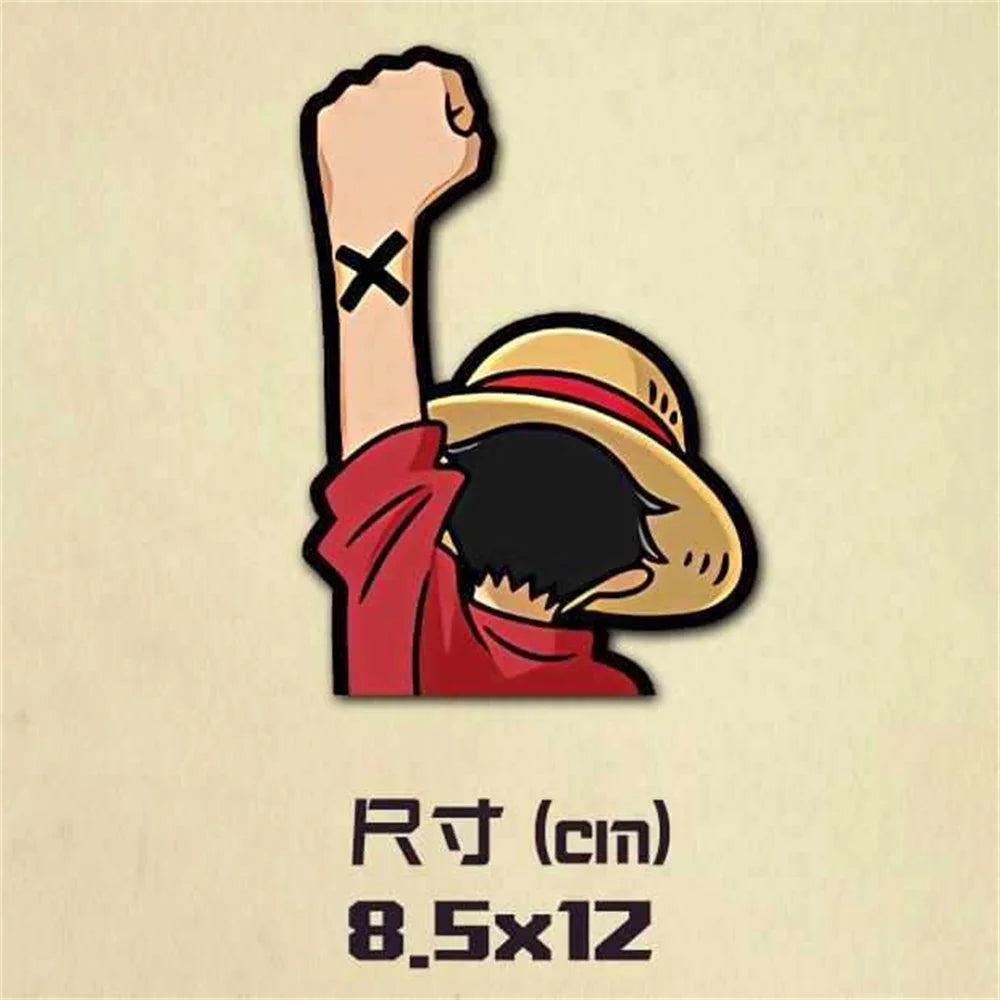 One Piece Sticker - Luffy's Hand with Straw Hat (8.5x12cm)