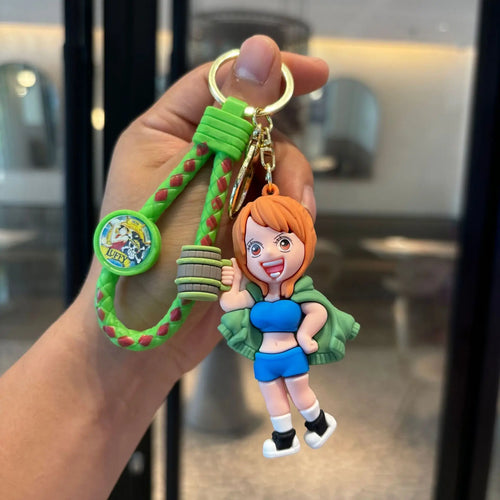 One Piece-figur som nyckelring – Nami i blå klänning