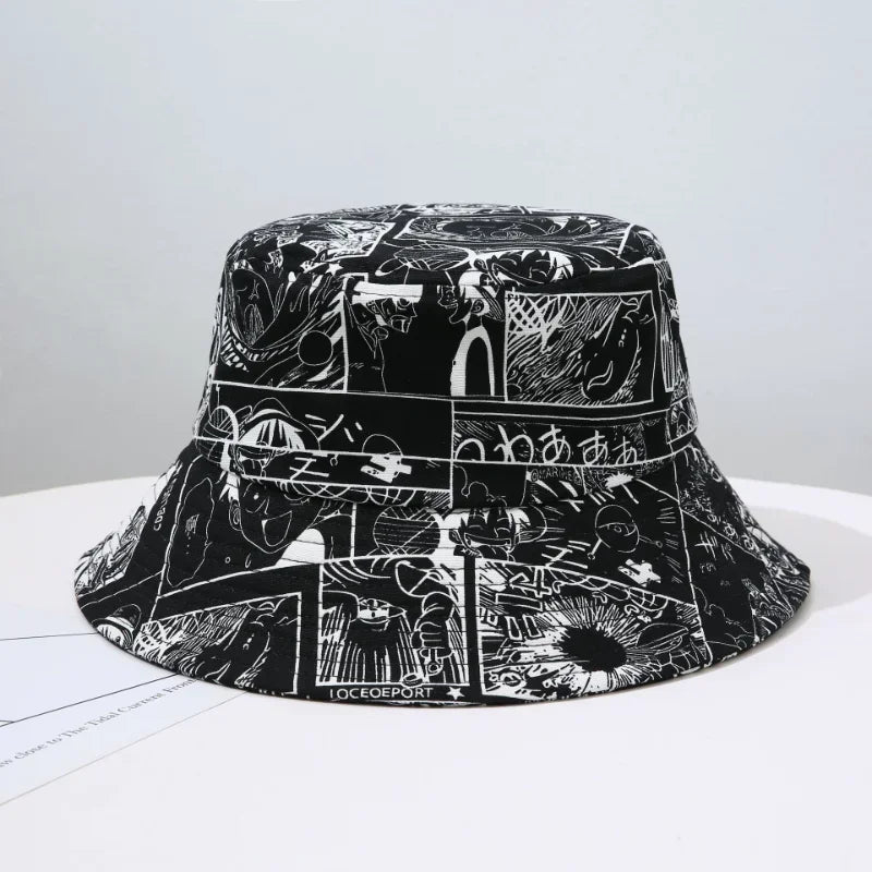 One Piece Bucket Hat – Dark Contrast Manga