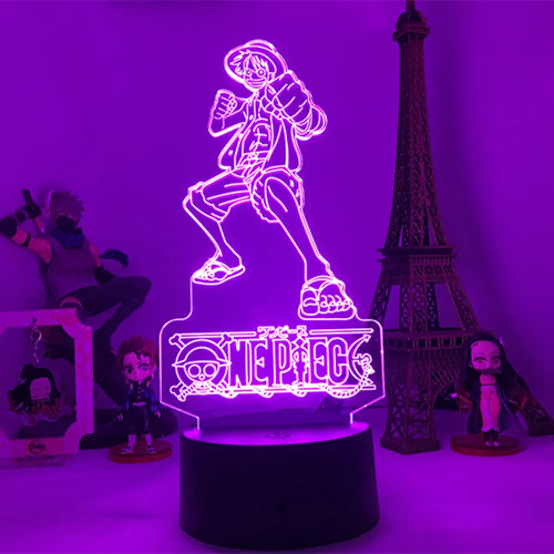 One Piece LED-nattlampa – Jinbe, havets paladin (lila)