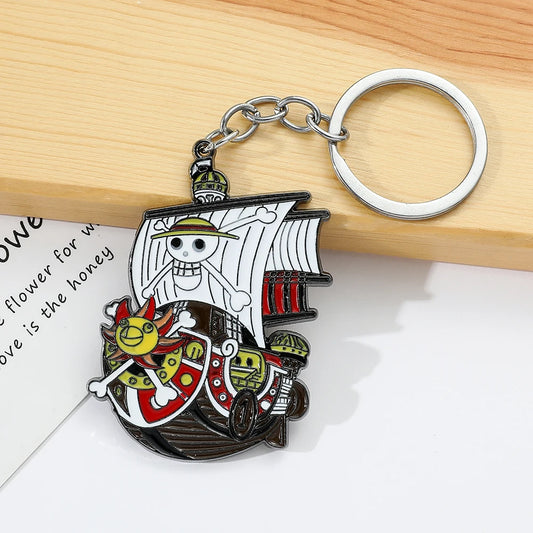 One Piece Keychain - Vogue Merry & Crew (Metal)