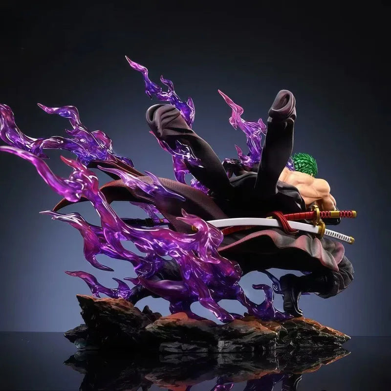 One Piece-figur – Roronoa Zoro med specialattack (lila effekter)