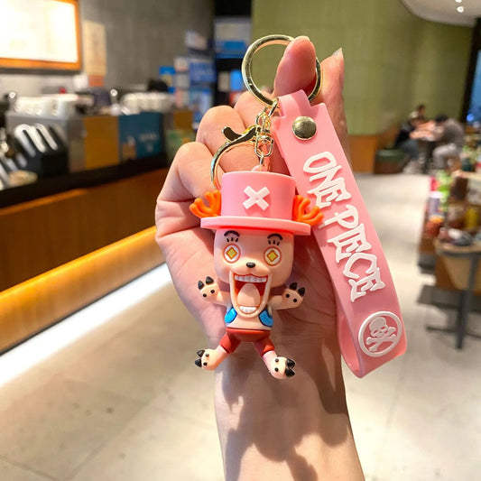 Brelok kreskówkowy One Piece – Chopper z różowym wisiorkiem