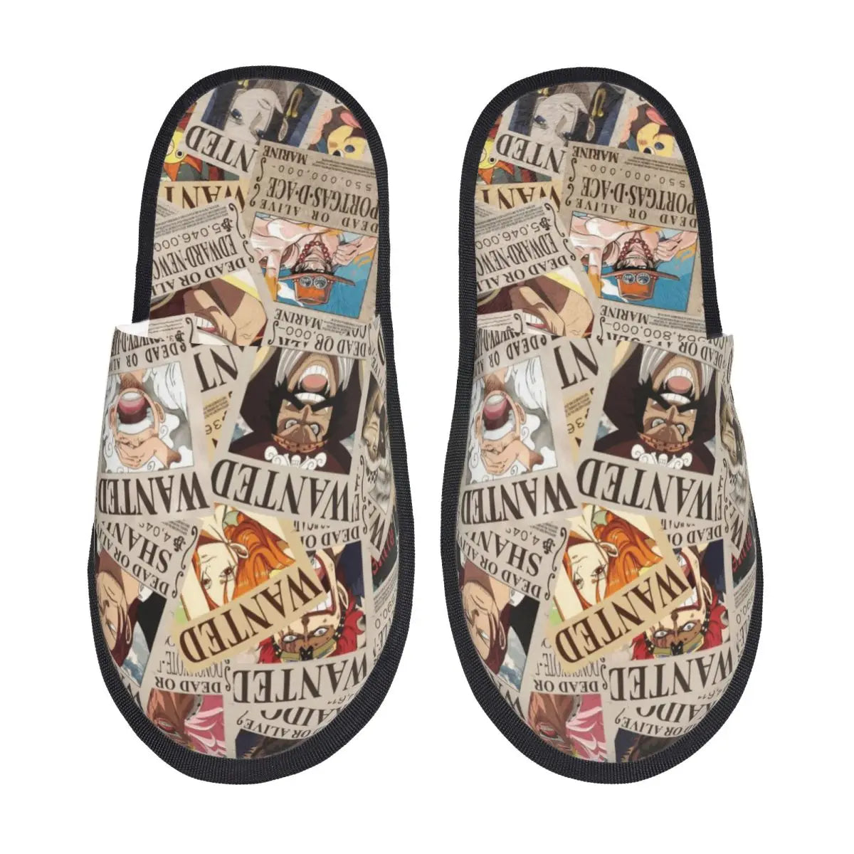 One Piece Slippers – Vintage Wanted Poster Design