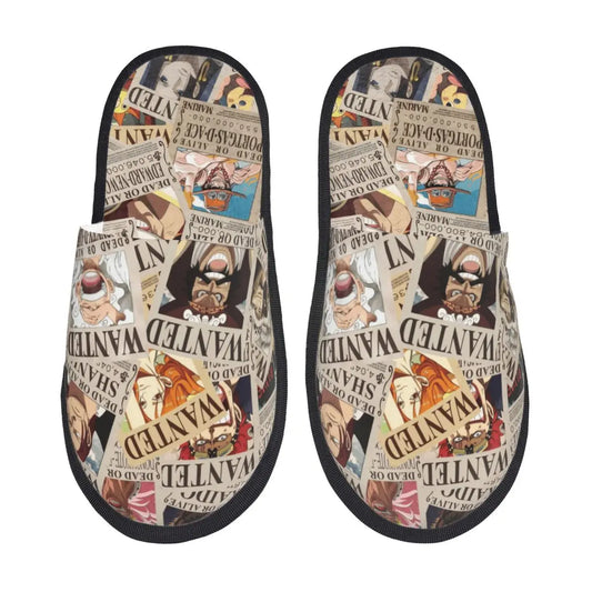 One Piece Slippers – Vintage Wanted Poster Design