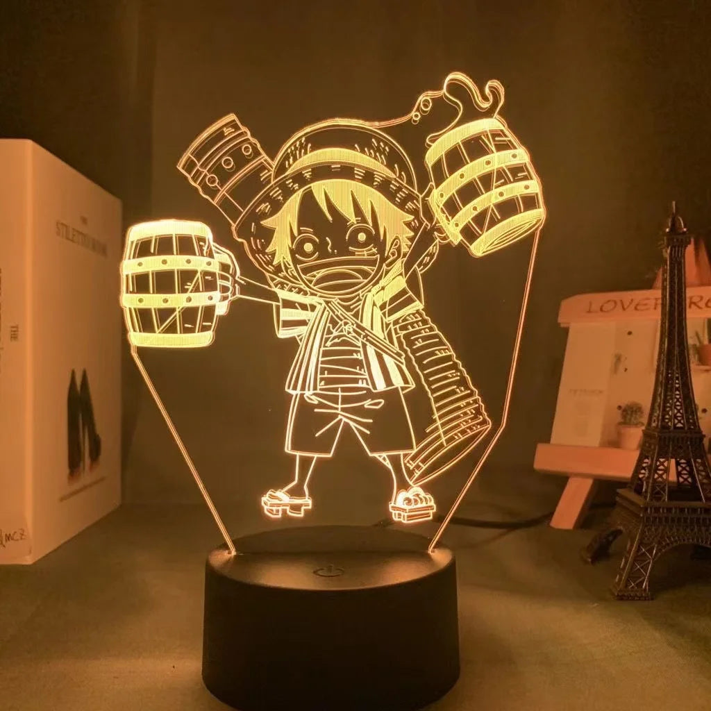 One Piece LED Night Light - Luffy Straw Hat (Orange)