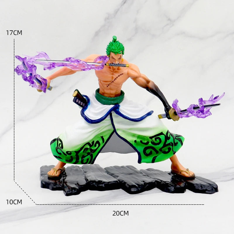 One Piece Figurine - Roronoa Zoro Three-Sword Style (Green Aura)