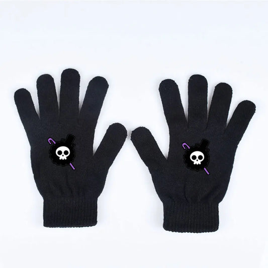 One Piece-handskar – Lila piratskalle