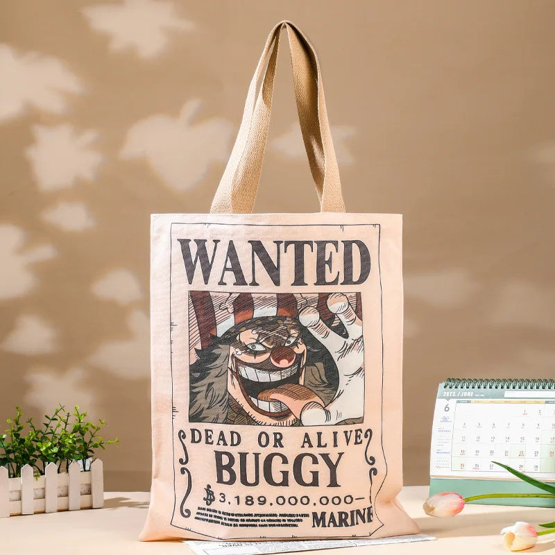 One Piece Tote Bag – Vintage Pirate Buggy Wanted Poster