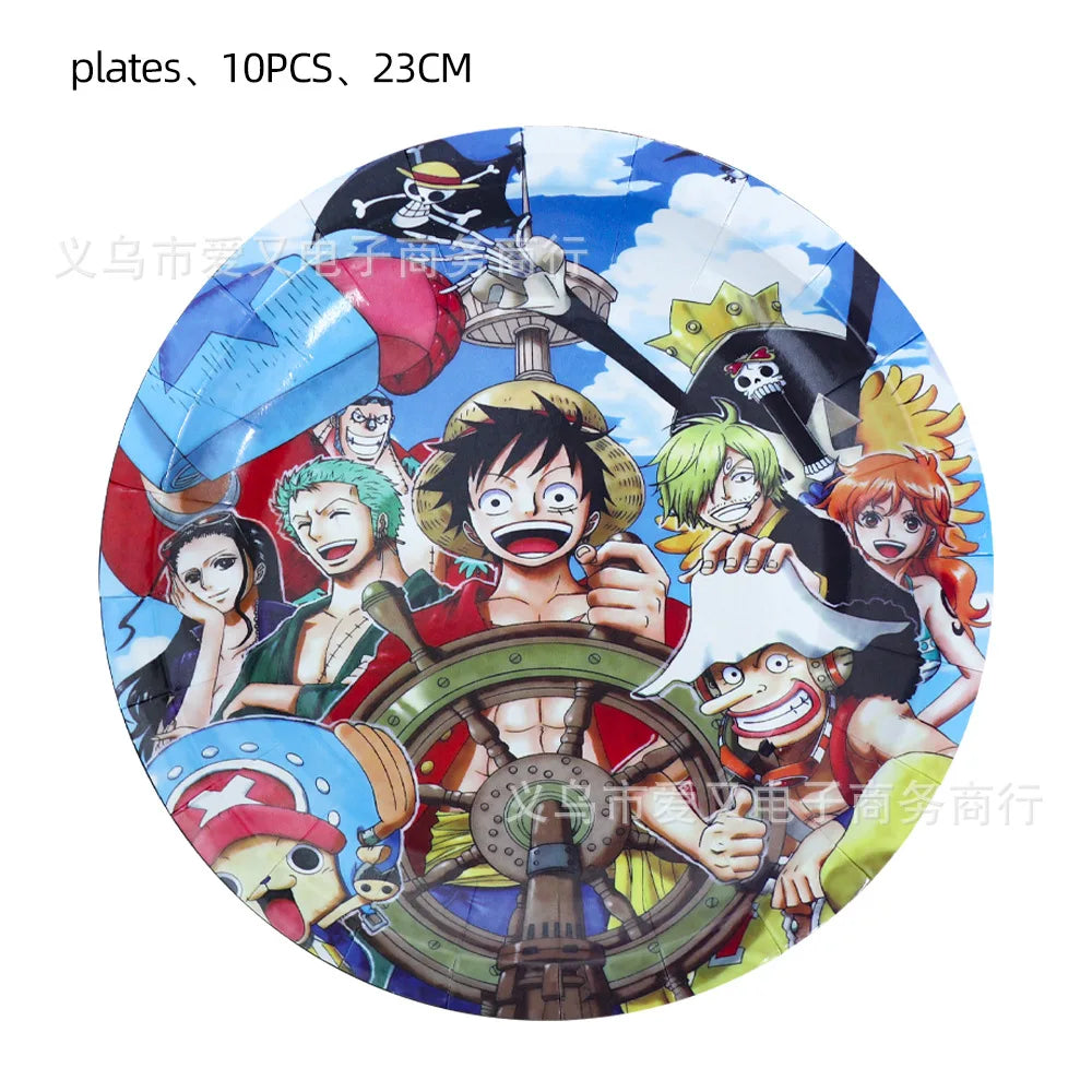 One Piece Paper Plate - Full Crew Design (23cm)