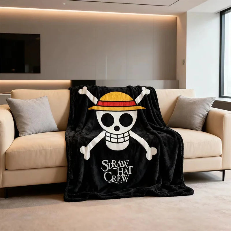Koc One Piece - Logo Jolly Roger Mugiwara (100x150cm)