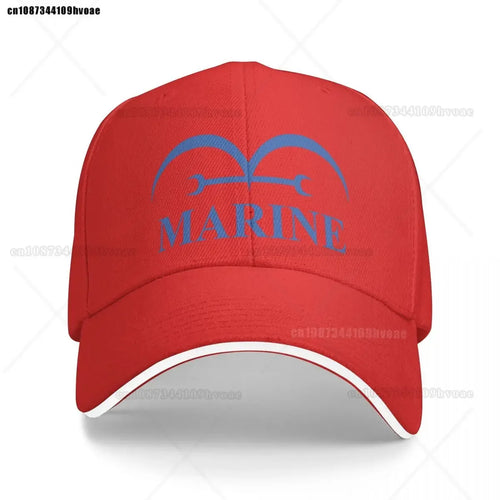 One Piece Marine-keps – klarröd (broderad logotyp)