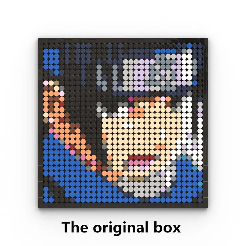 Mozaikowy obraz pixel art One Piece – Portret Roronoa Zoro (klocki)