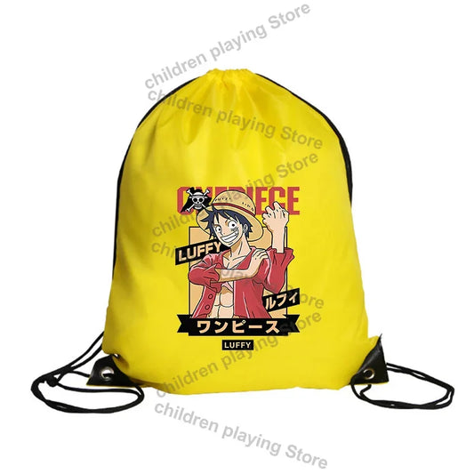 One Piece Drawstring Bag – Monkey D. Luffy Yellow Wanted Poster