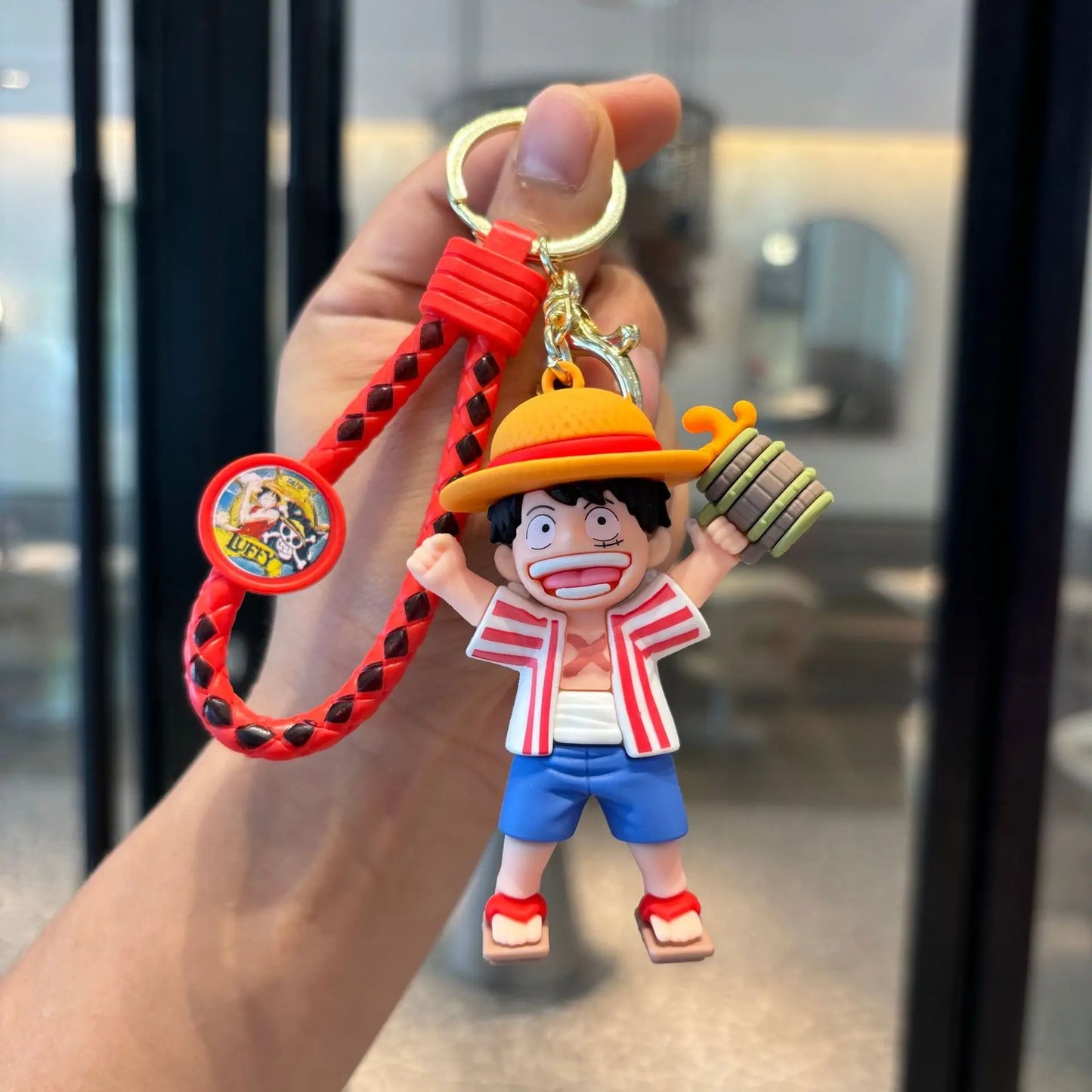 One Piece Keychain Figurine – 3D Luffy Straw Hat