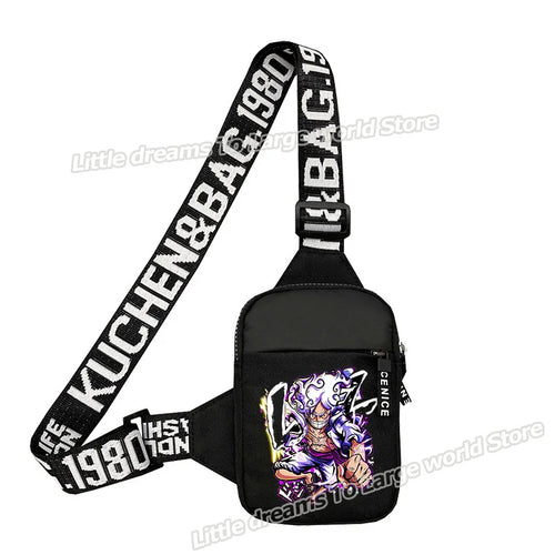 One Piece Shoulder Bag – Monkey D. Luffy Purple Manga Style
