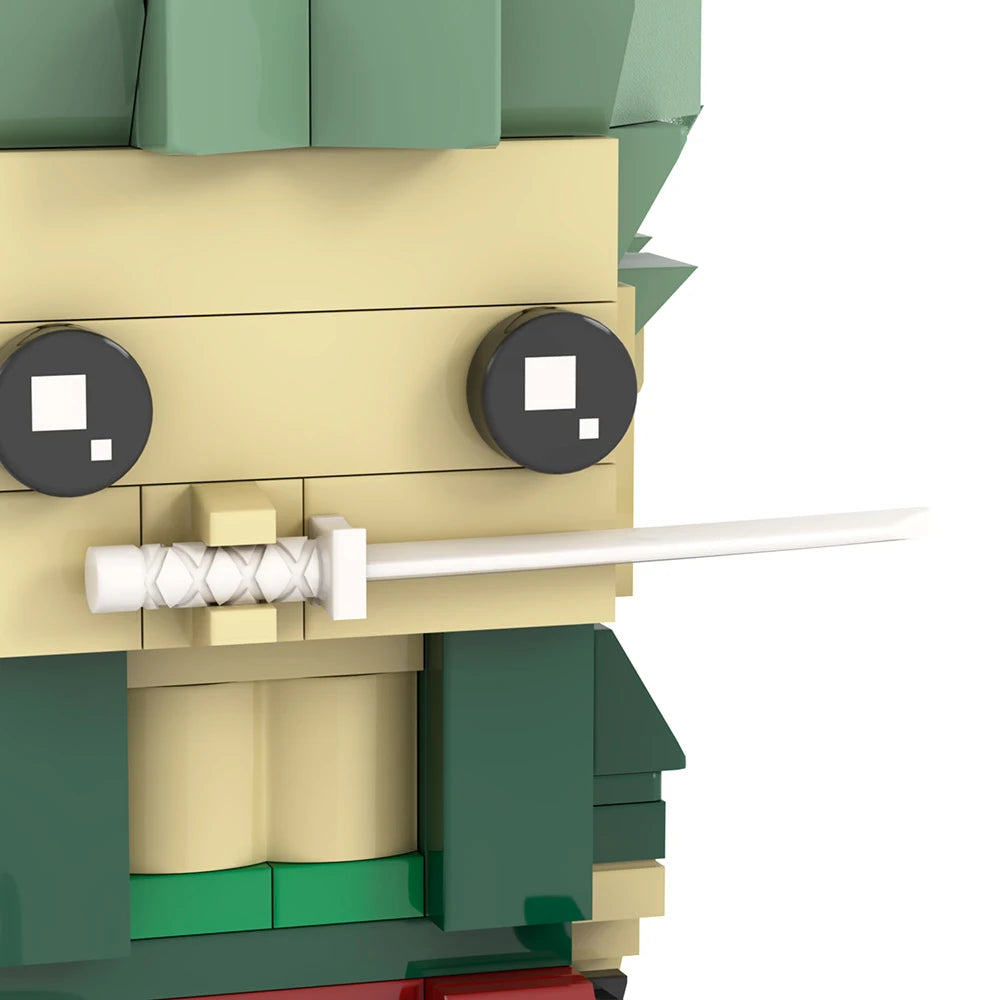 Lego One Piece-figur – Roronoa Zoro (klossstil)