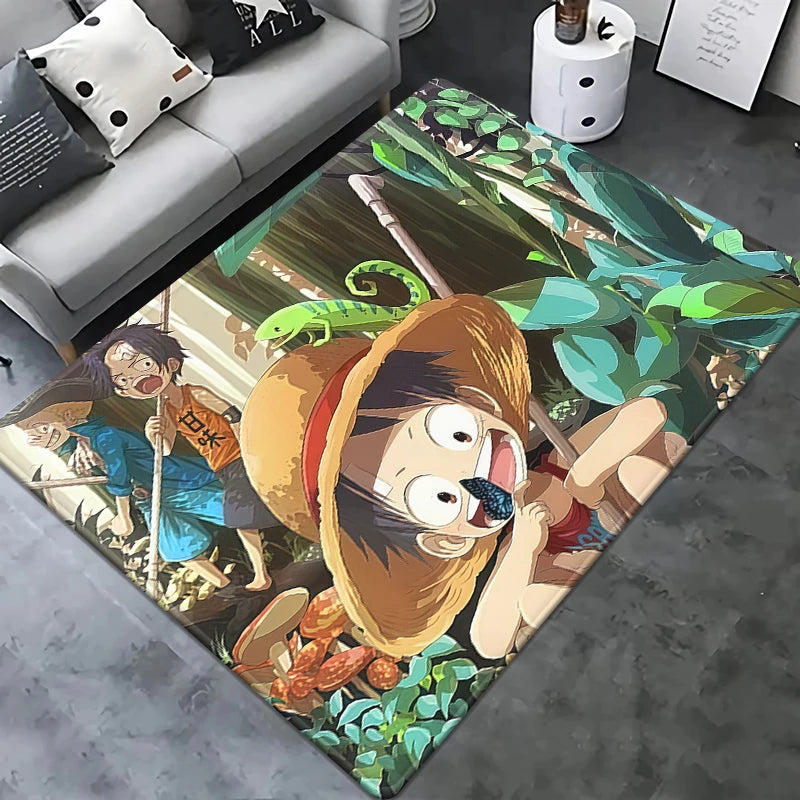 Dywan One Piece – Monkey D. Luffy Gear 5 „Nika” (biały wzór)