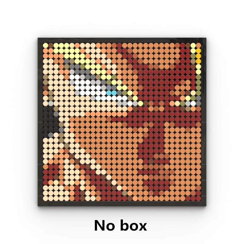 Mozaikowy obraz pixel art One Piece – Portret Roronoa Zoro (klocki)
