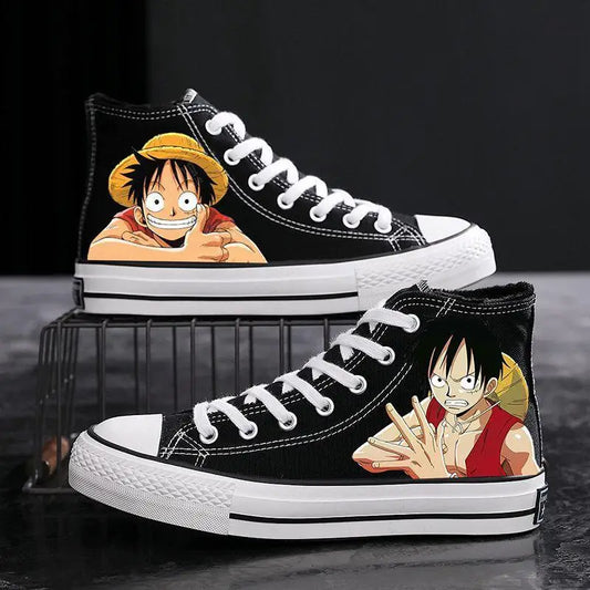 One Piece Sneakers - Luffy Action Black