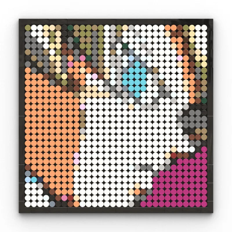Mozaikowy obraz pixel art One Piece – Portret Roronoa Zoro (klocki)
