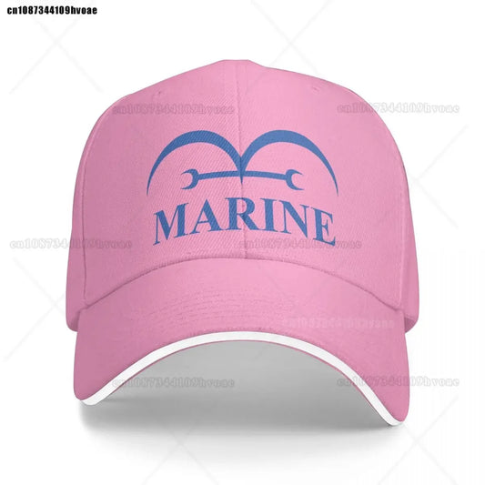 One Piece Marines Cap - Pastel Pink (Embroidered Logo)