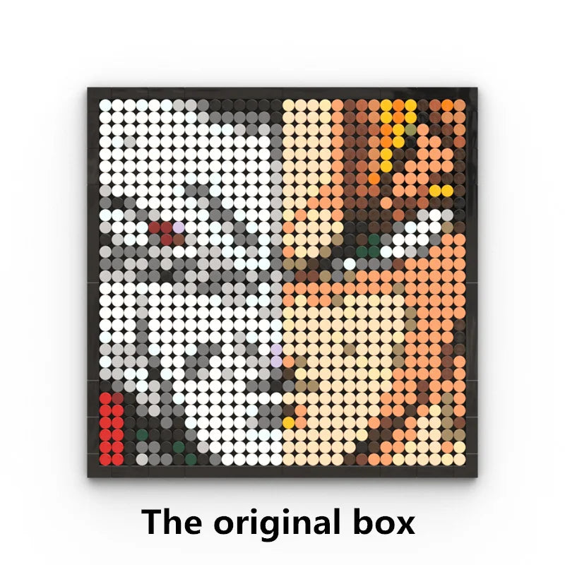 Mozaikowy obraz pixel art One Piece – Portret Roronoa Zoro (klocki)