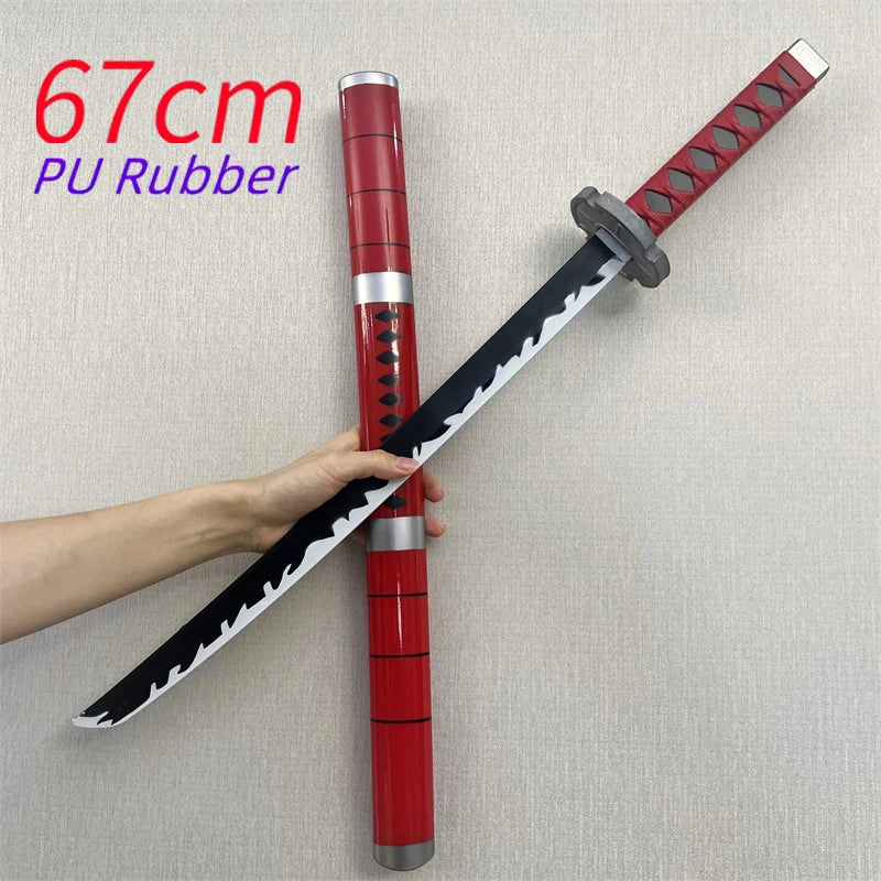 Katana do cosplayu One Piece – miecz Sandai Kitetsu Zoro (67cm, pianka PU)