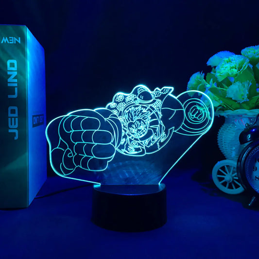 One Piece LED Lamp - Luffy Gear 4 Fist (Blue)